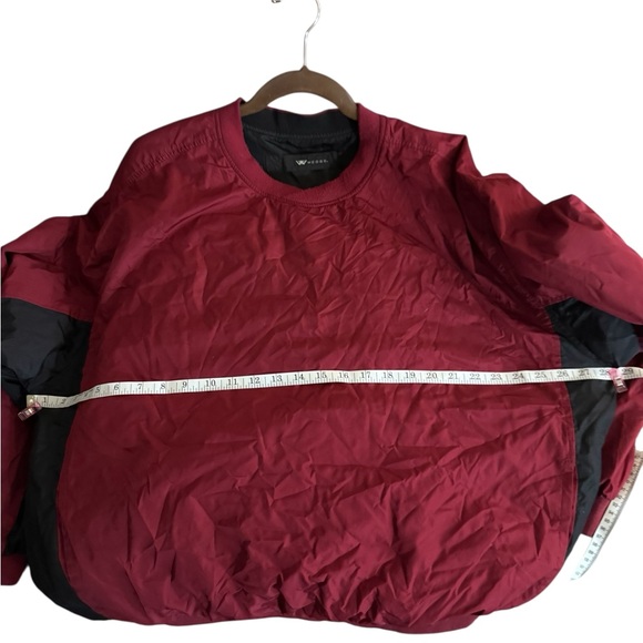 Vintage 90s Reversible Nylon Windbreaker Pullover Maroon Black Men’s XL - Picture 7 of 8